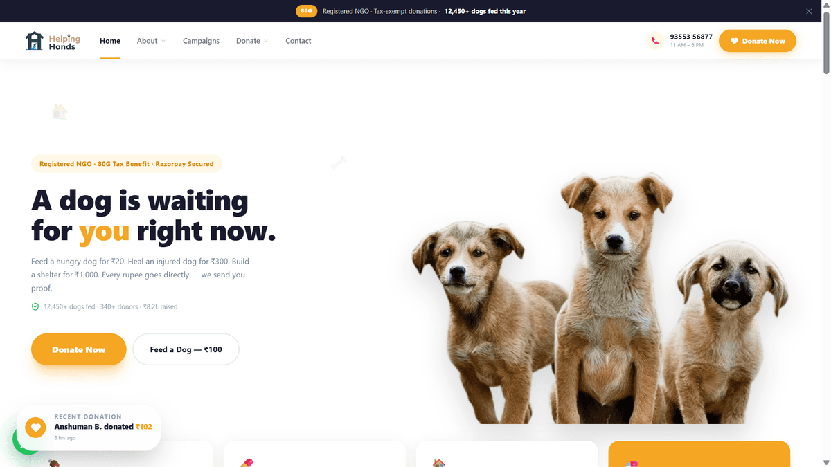 Helping Hands NGO Website