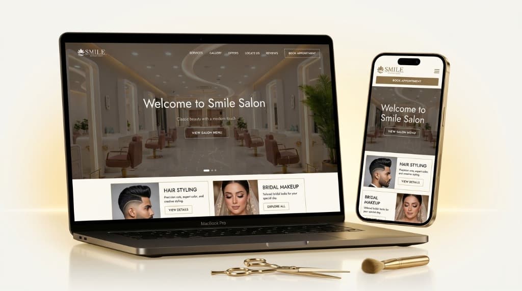 Smile Luxury Salon Website
